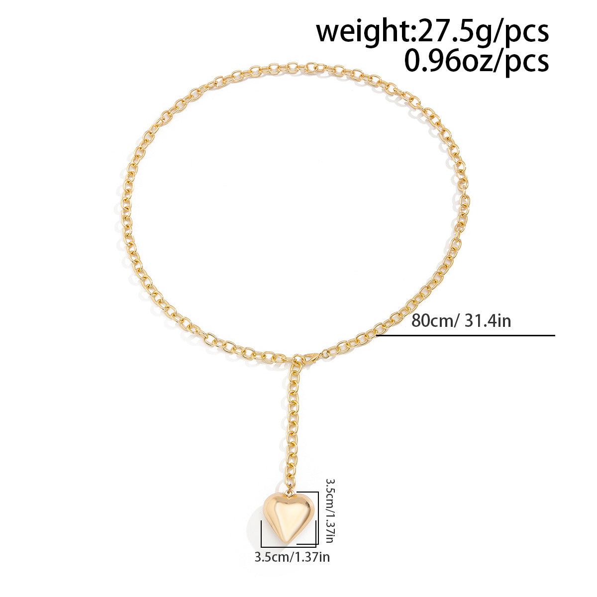 Love Acrylic Pendant Necklace